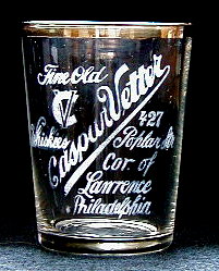 Caspar Vetter Whiskies, Philadelphia, PA. shot glass
